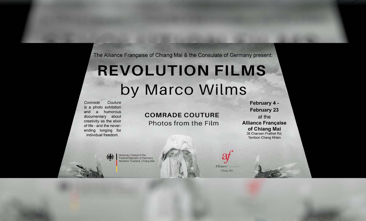Opening: Revolution Film Exhibition & Film screening Opening: Revolution Film Exhibition & Film screening on Saturday 4th February 2023 Starting 6.30pm at Alliance Française de Chiang Maï สมาคมฝรั่งเศสเชียงใหม่